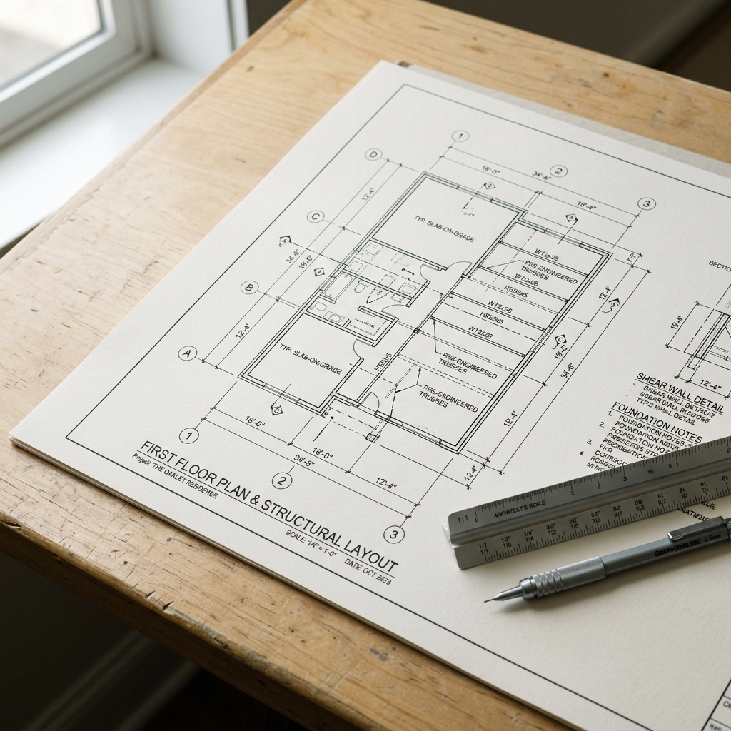 Structural Blueprint Drafting Detail